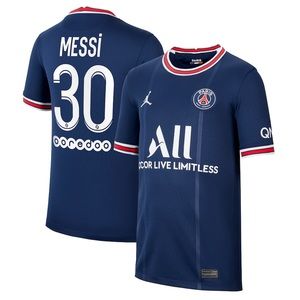 Air Jordan By Nike Paris Saint Germain Messi Home Jersey